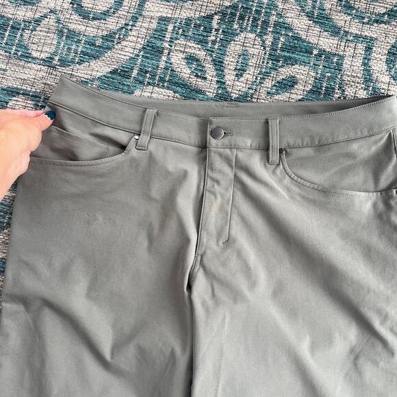 Lululemon Commission Slim-Fit Pant 32" Inseam Green/Grey Trousers - Size 34 - Picture 2 of 10